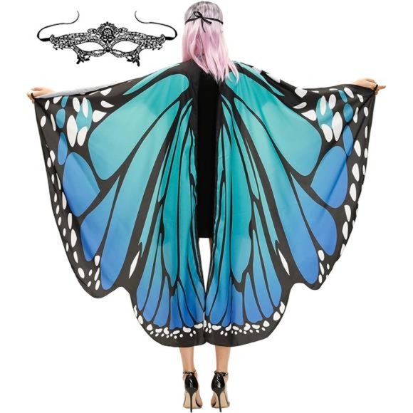 Butterfly Wings Costume Adult Halloween Double Sided 08